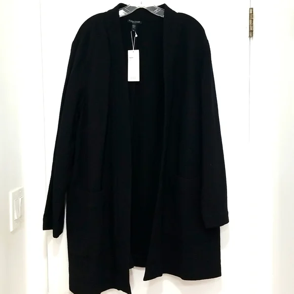 Eileen Fisher Black Notch Collar Jacket Women's Size 2X. NWT - Picture 2 of 9
